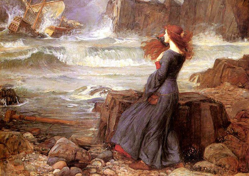 John William Waterhouse Miranda - The Tempest Spain oil painting art